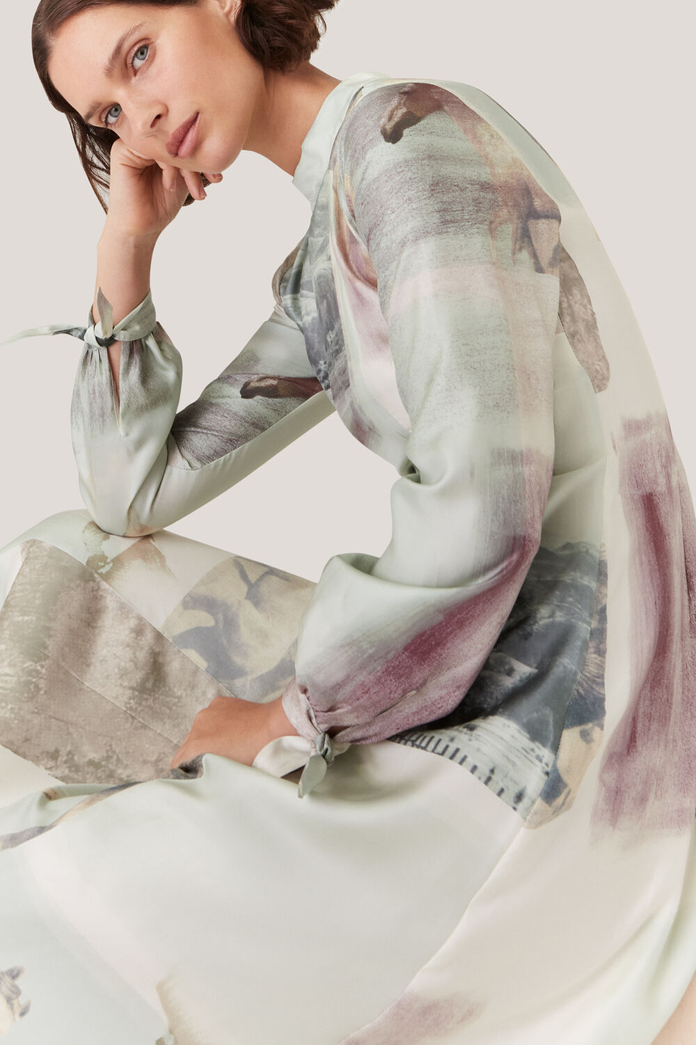 Wild Horse Print Silk Dress