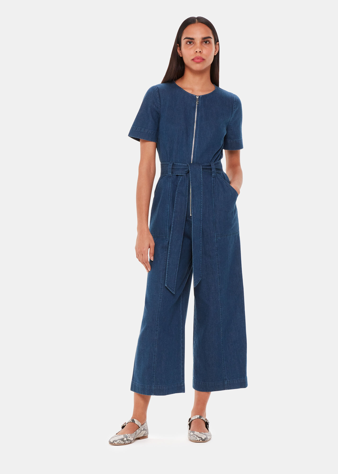 Blue cheap denim jumpsuits