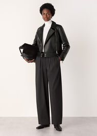 Clean Zip Leather Jacket