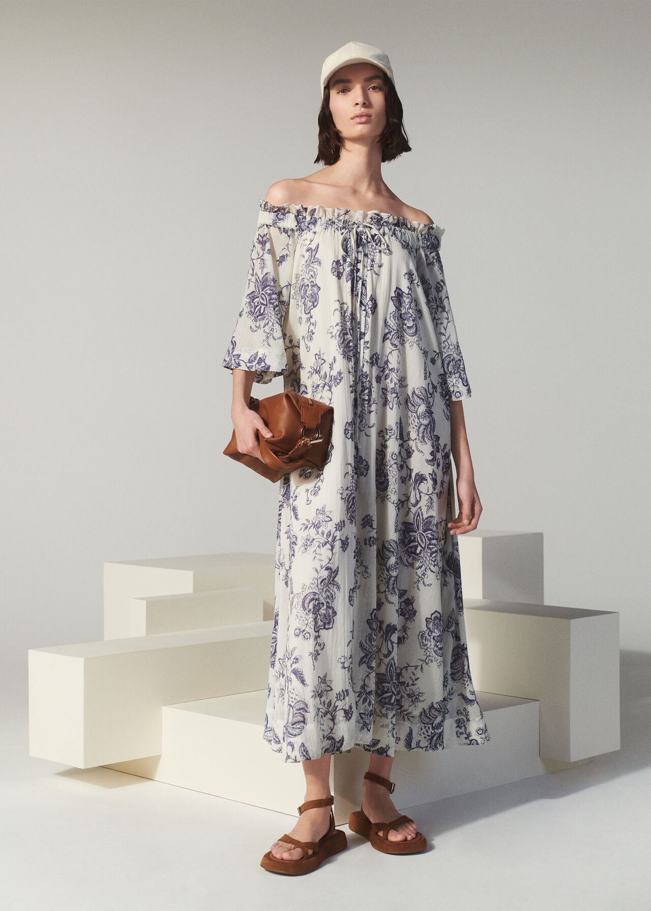 Blue/Multi Contemporary Floral Dress | WHISTLES
