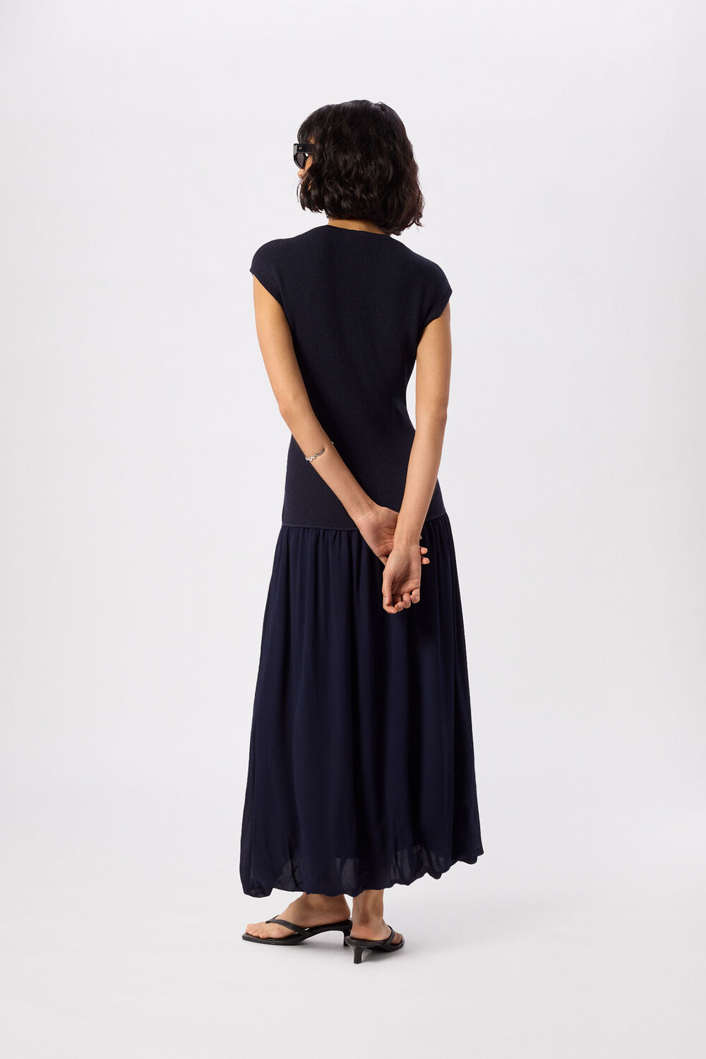 Knitted 2in1 Bubble Hem Dress