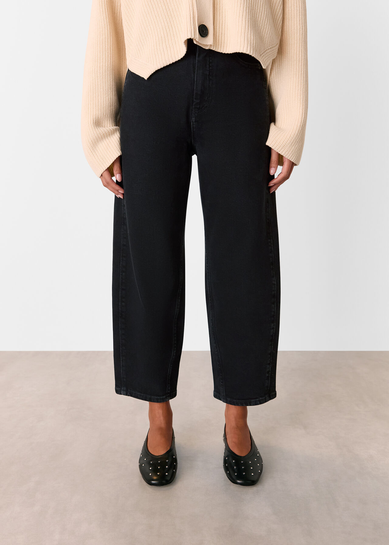 Petite Stretch Barrel Leg Jean