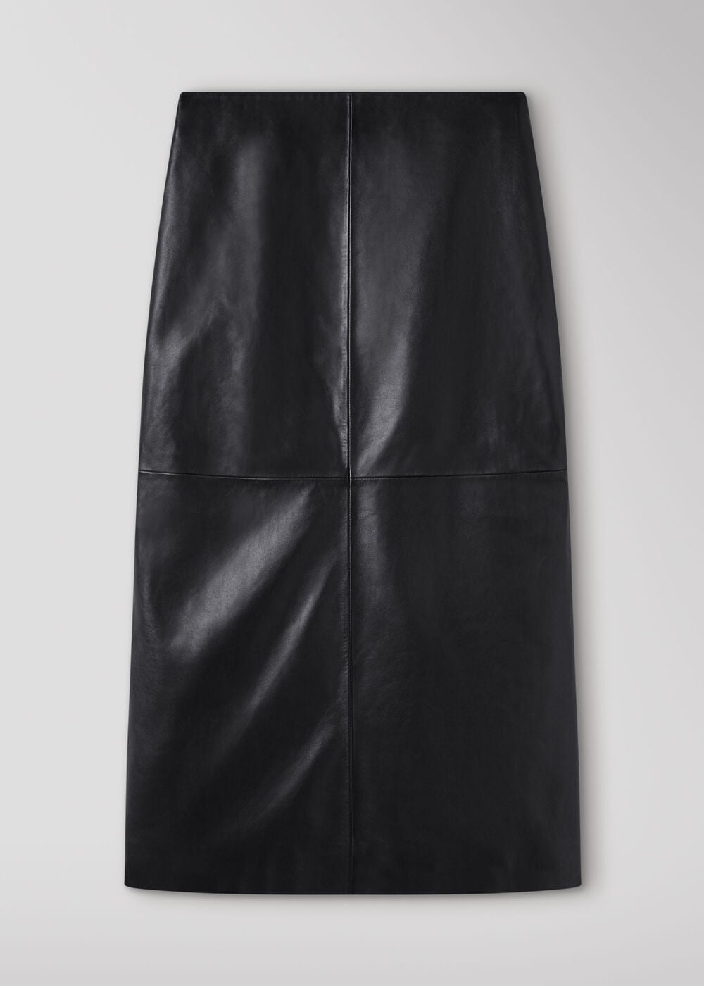 Pencil Leather Midi Skirt