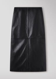 Pencil Leather Midi Skirt