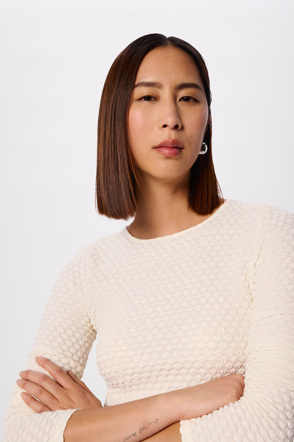 Textured Circle Jersey Top