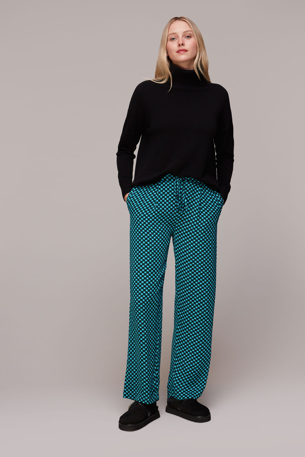 Multicolour Pippa Star Check Print Pants&nbsp;