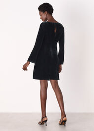 Velvet Flare Sleeve Dress