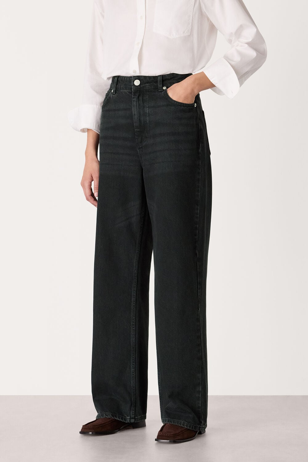 Black Straight Full Length Jean