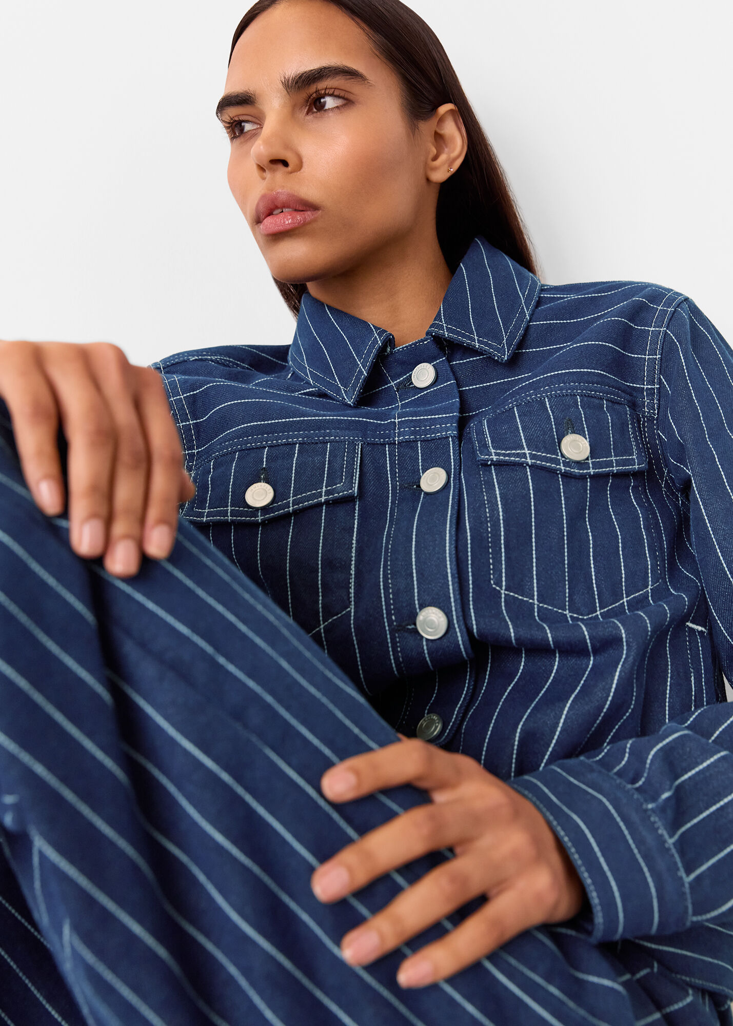 Pinstripe Denim Coord |