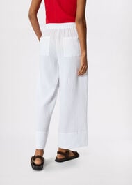 Wide Crop Cheesecloth Trouser