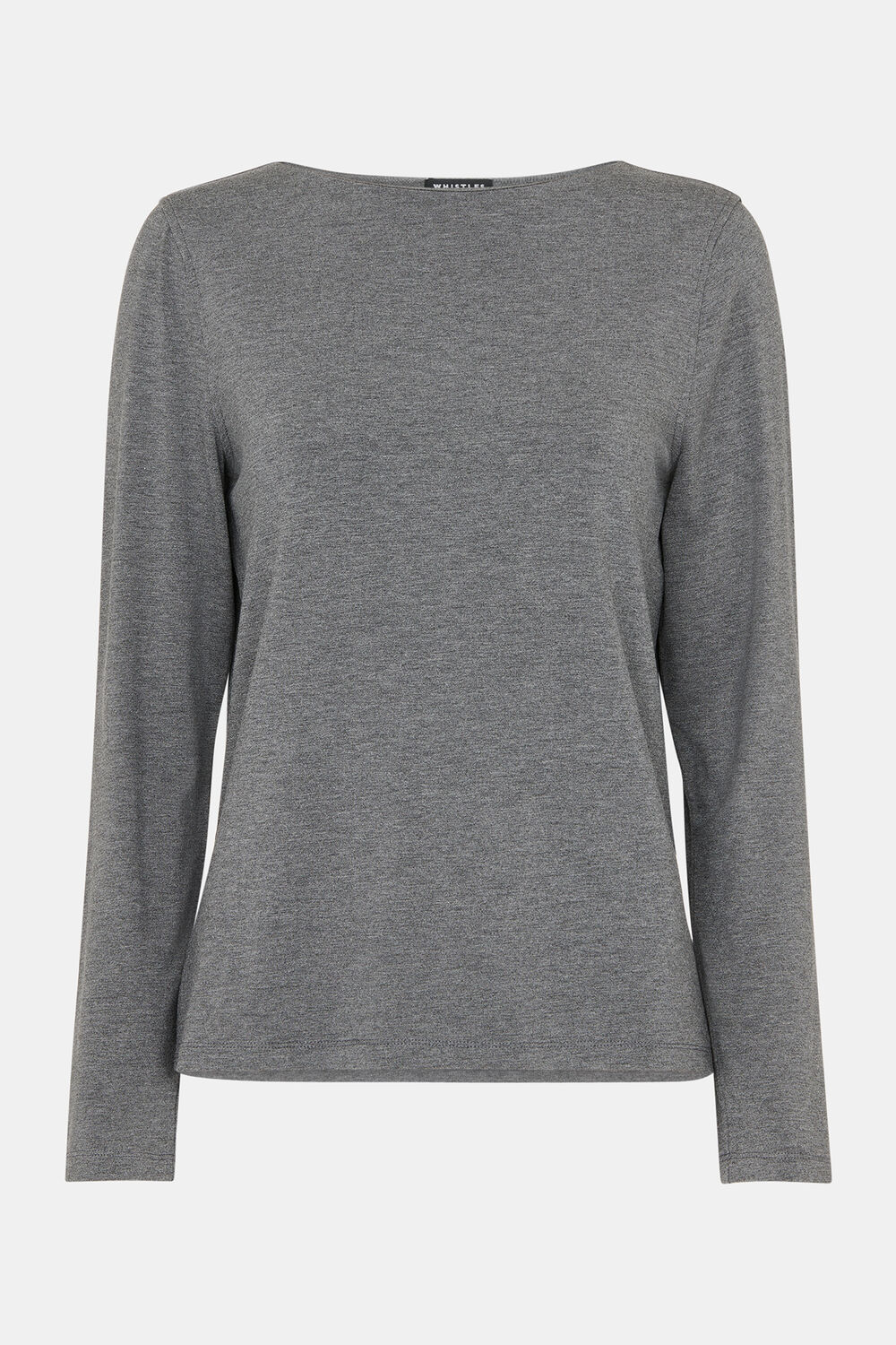 Slim Straight Neck Jersey Top