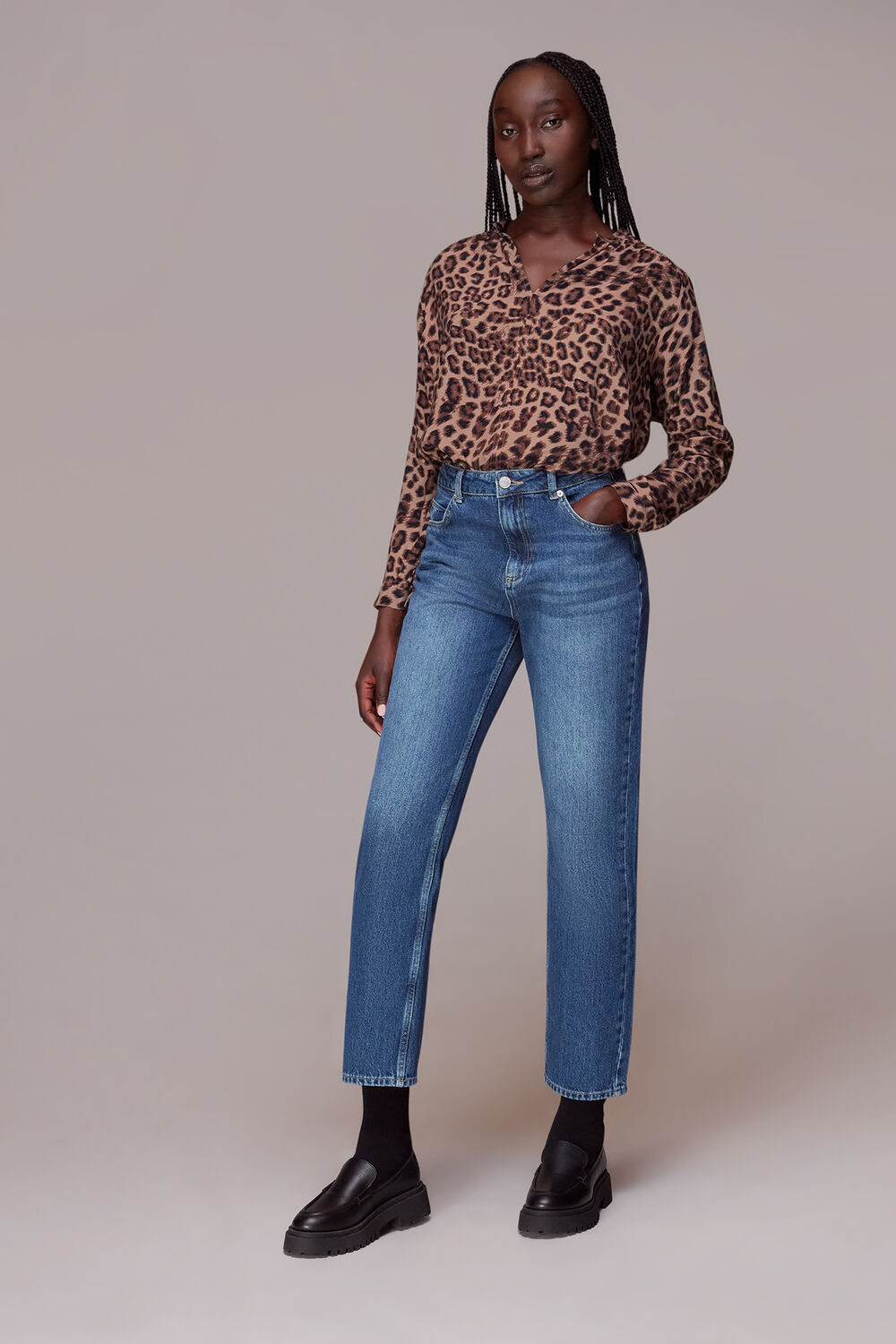 Meara Jungle Cheetah Blouse