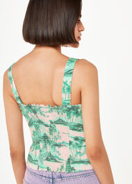 Waving Palms Bustier Top