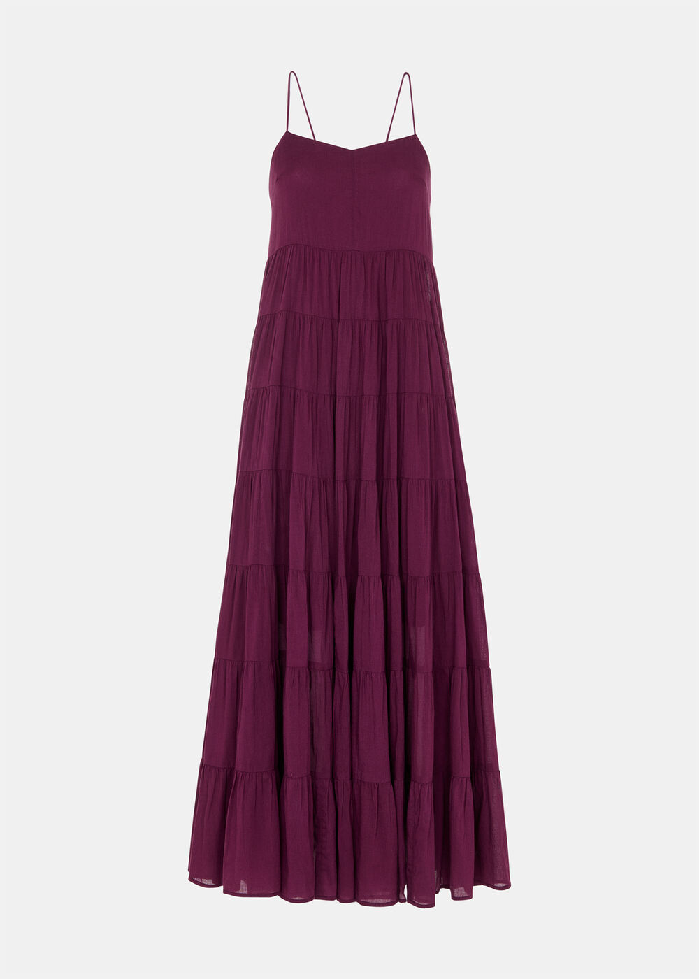 Petite Cotton Tiered Maxi Sun Dress