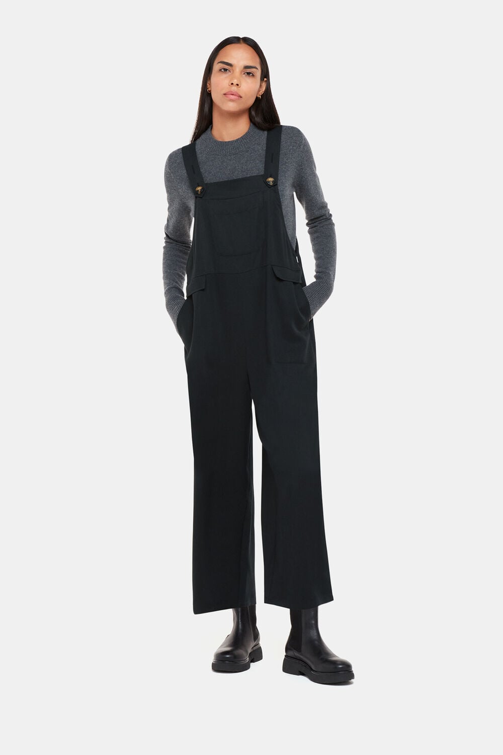 Black Riley Dungarees