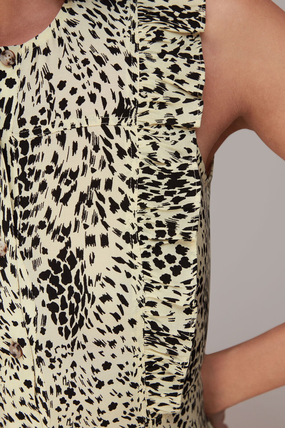 Lively Animal Frill Midi Dress