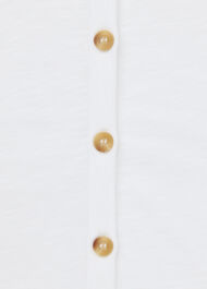 Ella V Neck Button Through Tee