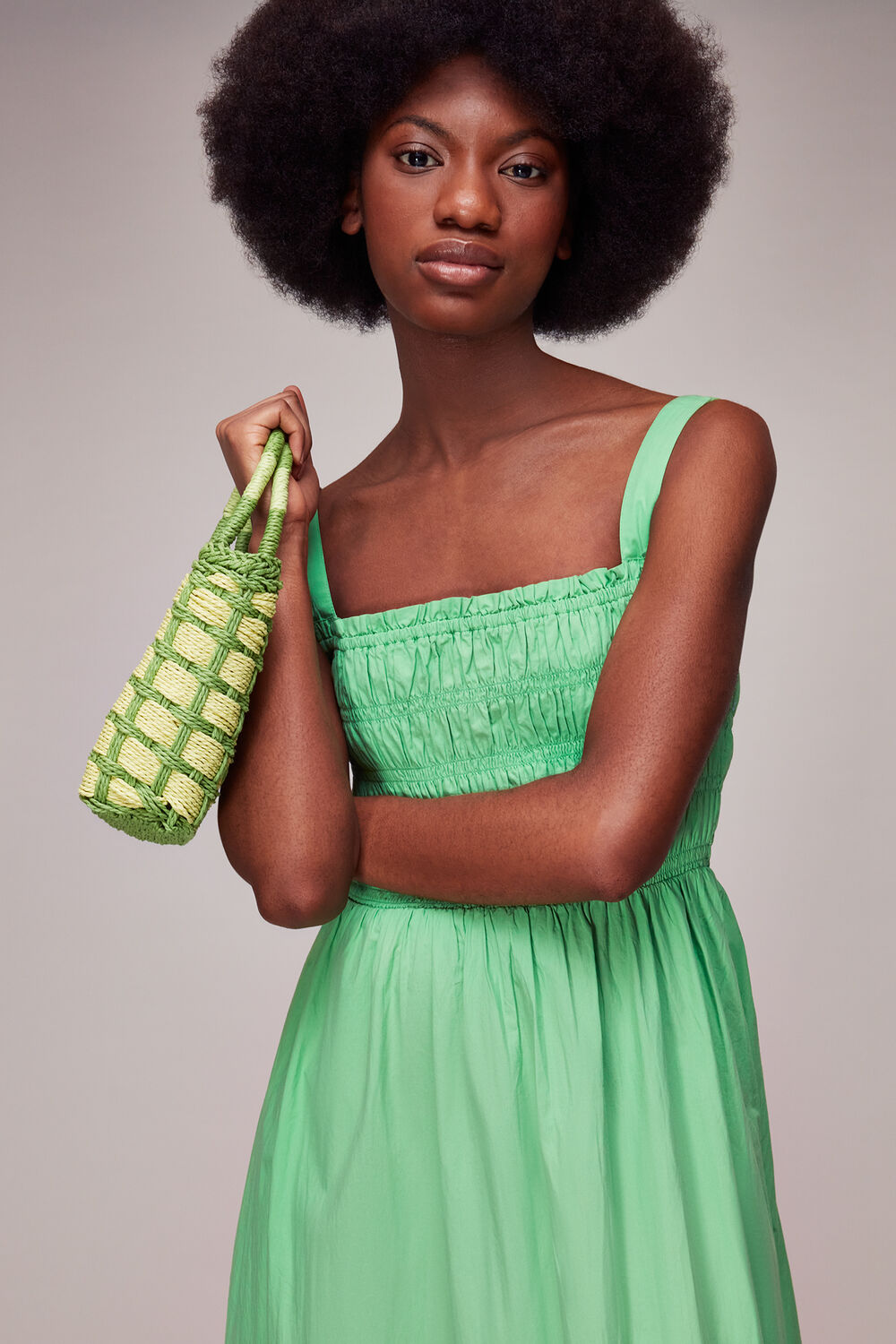 Greta Ruched Poplin Dress