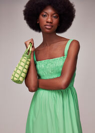 Greta Ruched Poplin Dress