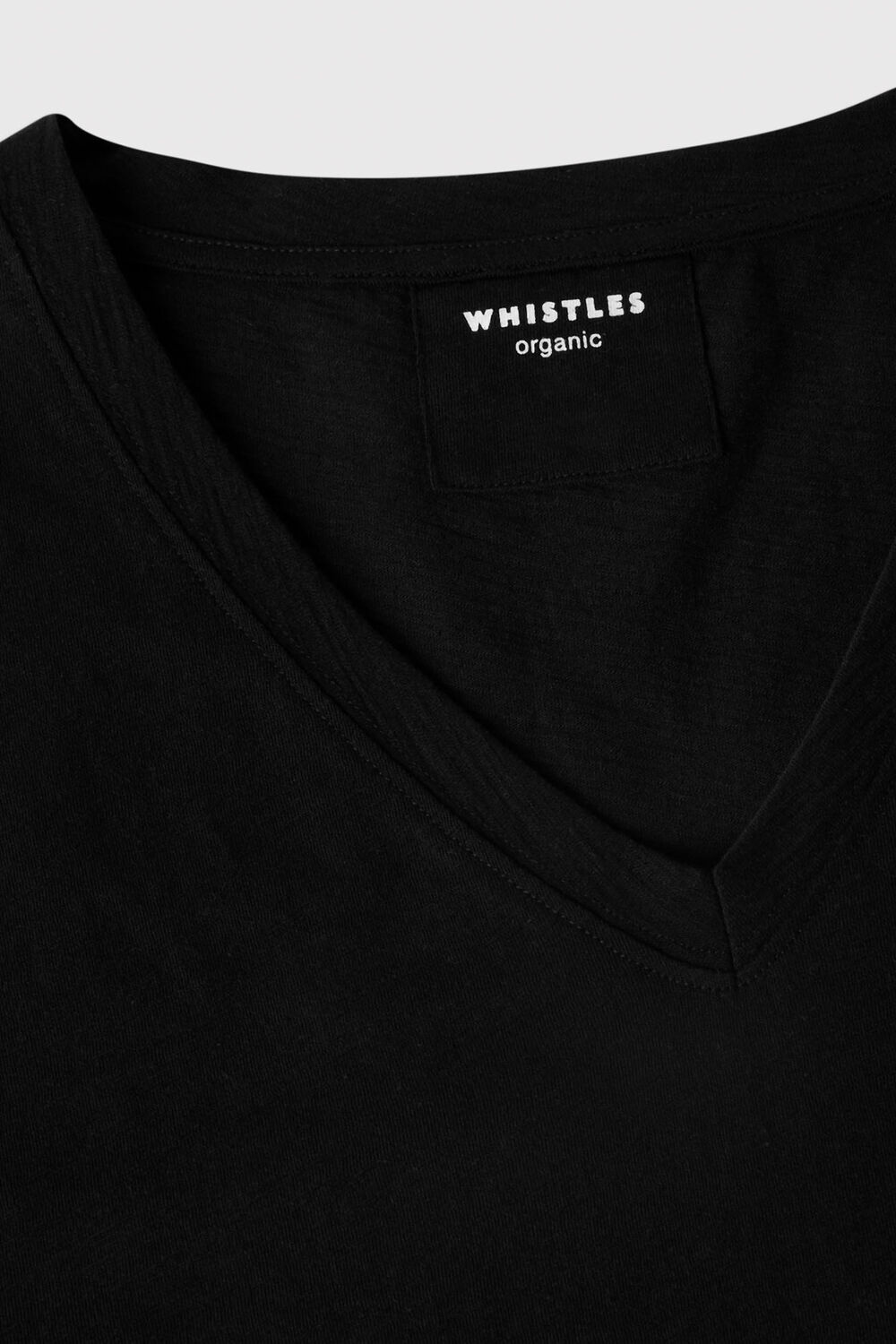 Black Willa V-Neck Cap Sleeve Tee