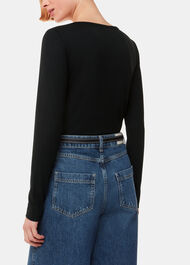 Ribbed Scoop Neck Top
