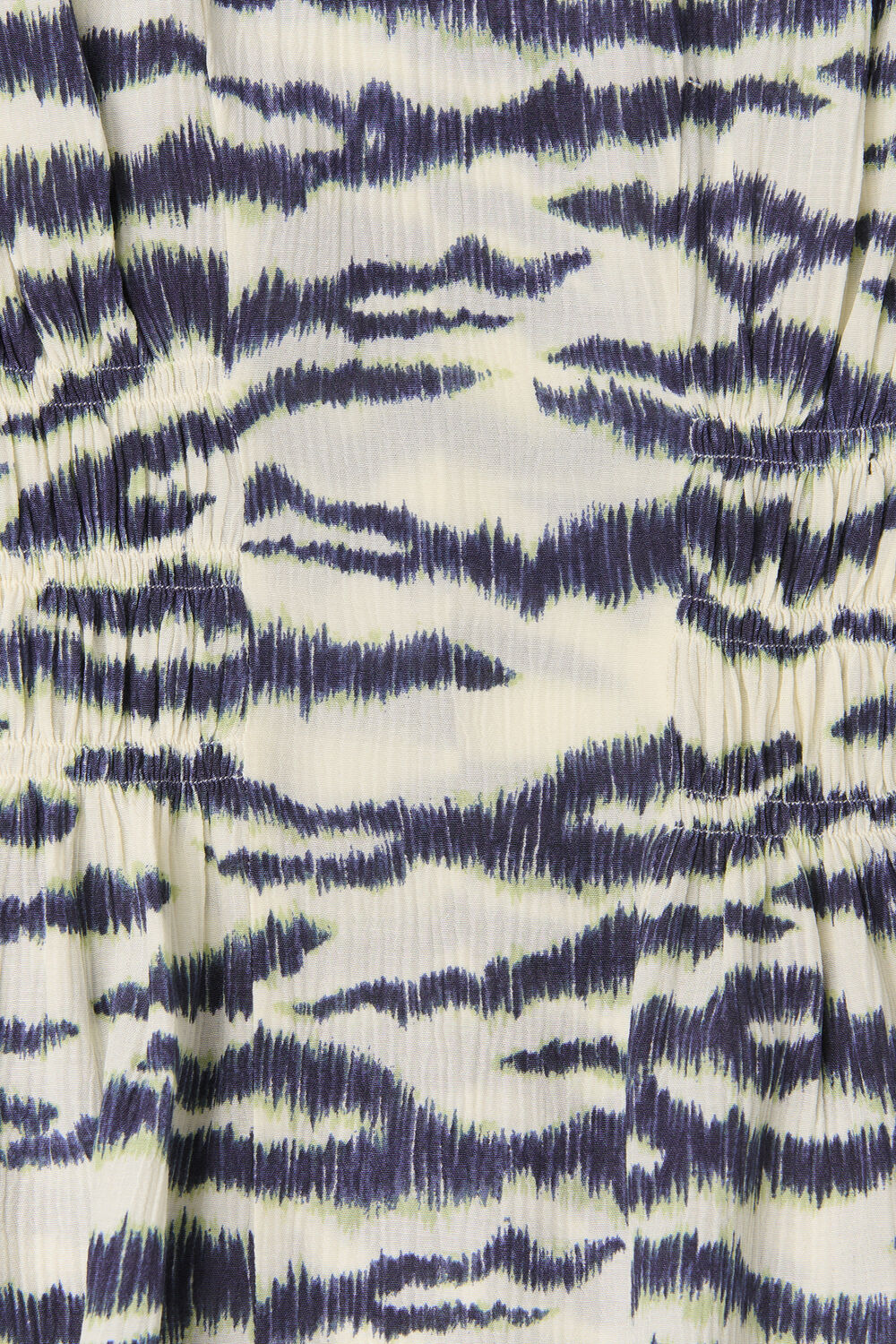 Feathered Tiger Shirred Blouse