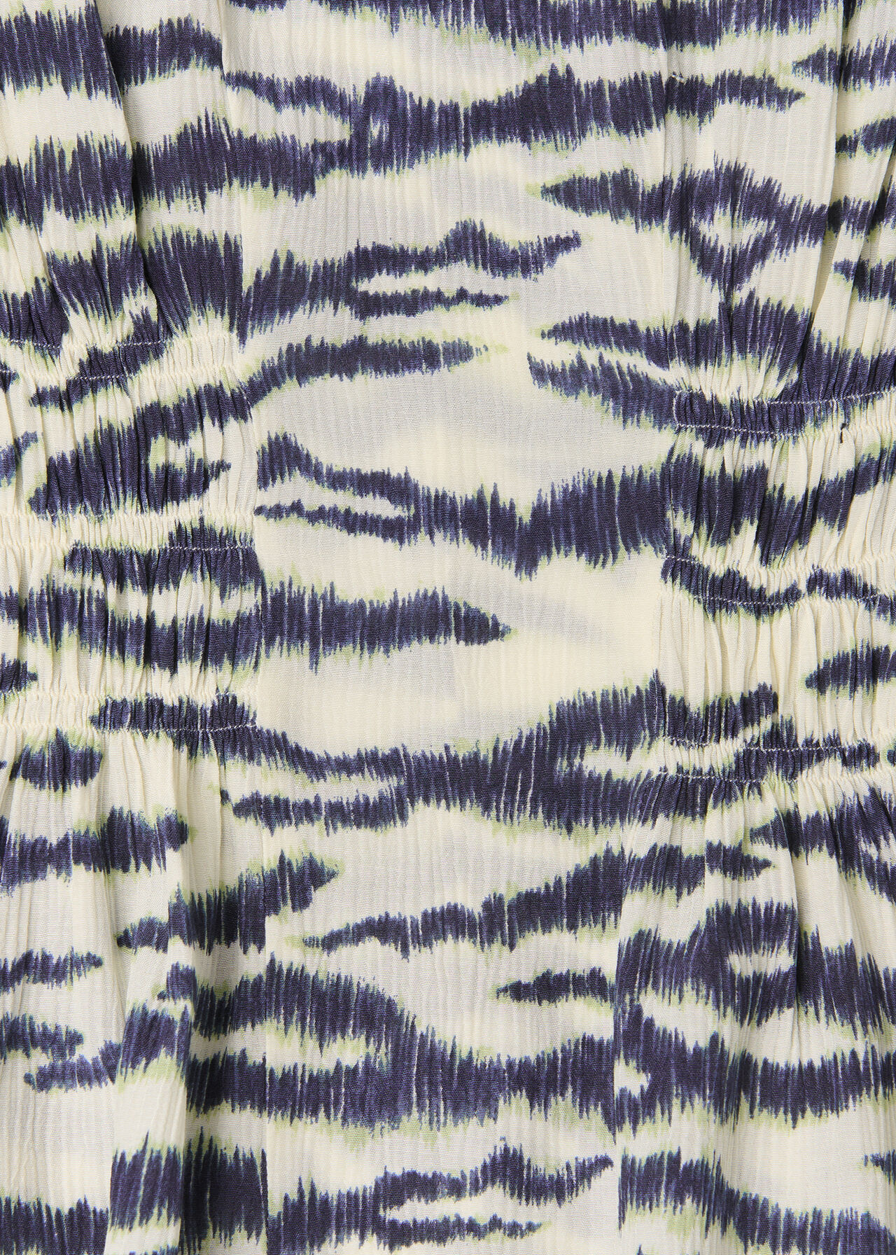 Feathered Tiger Shirred Blouse