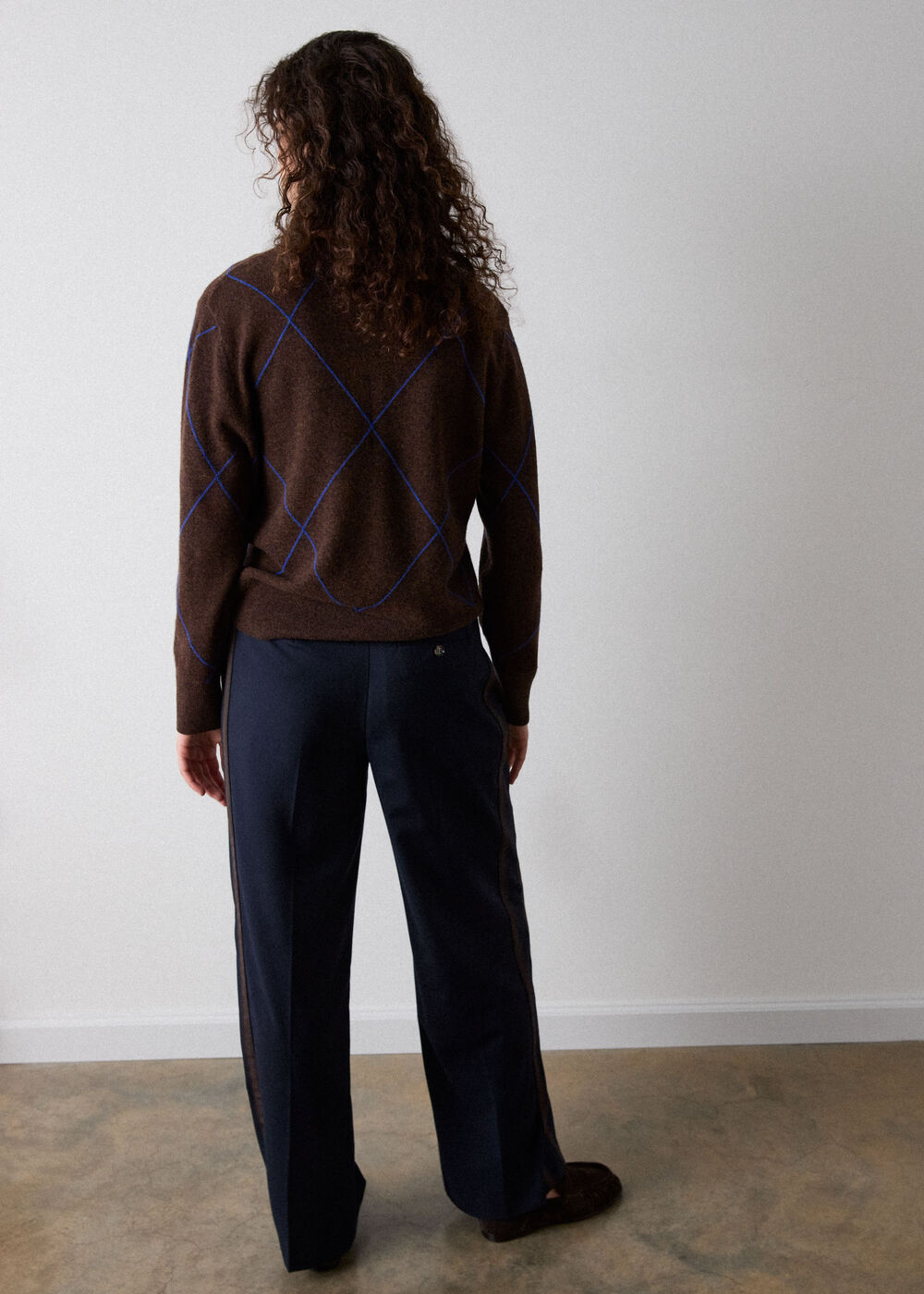 Petite Side Stripe Straight Trouser