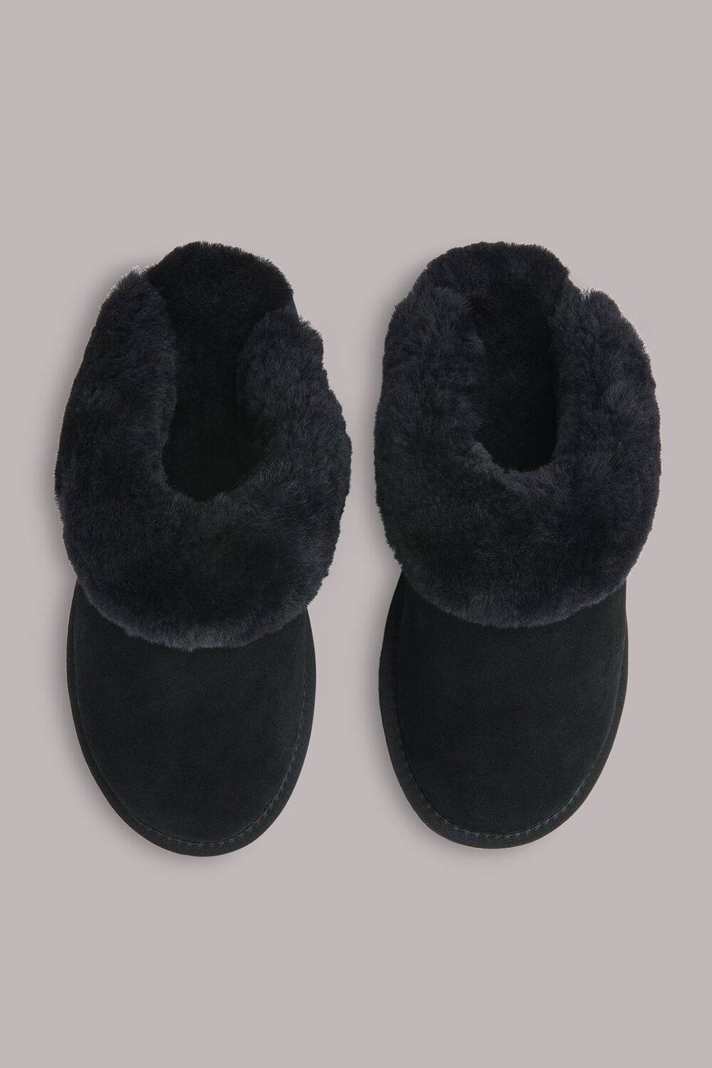 Black Emilia Cuff Slipper