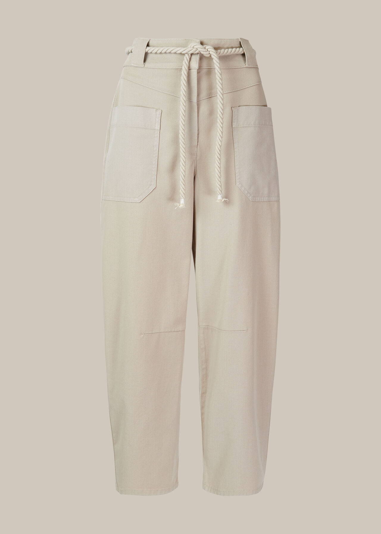 Beige Rope Belted Casual Trouser, WHISTLES