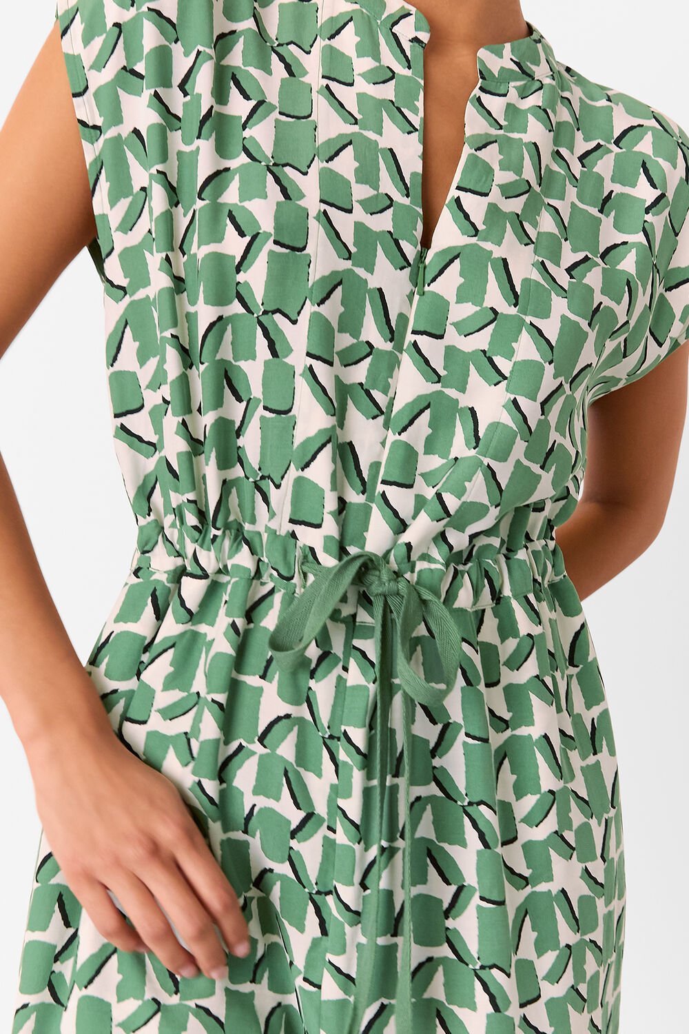Petite Abstract Squares Jumpsuit