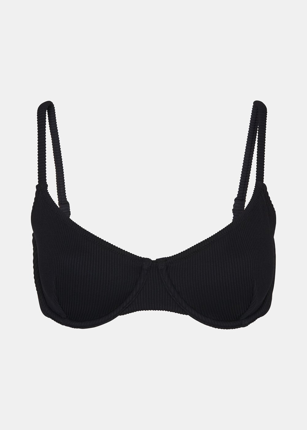 Ribbed Underwire Bikini Top