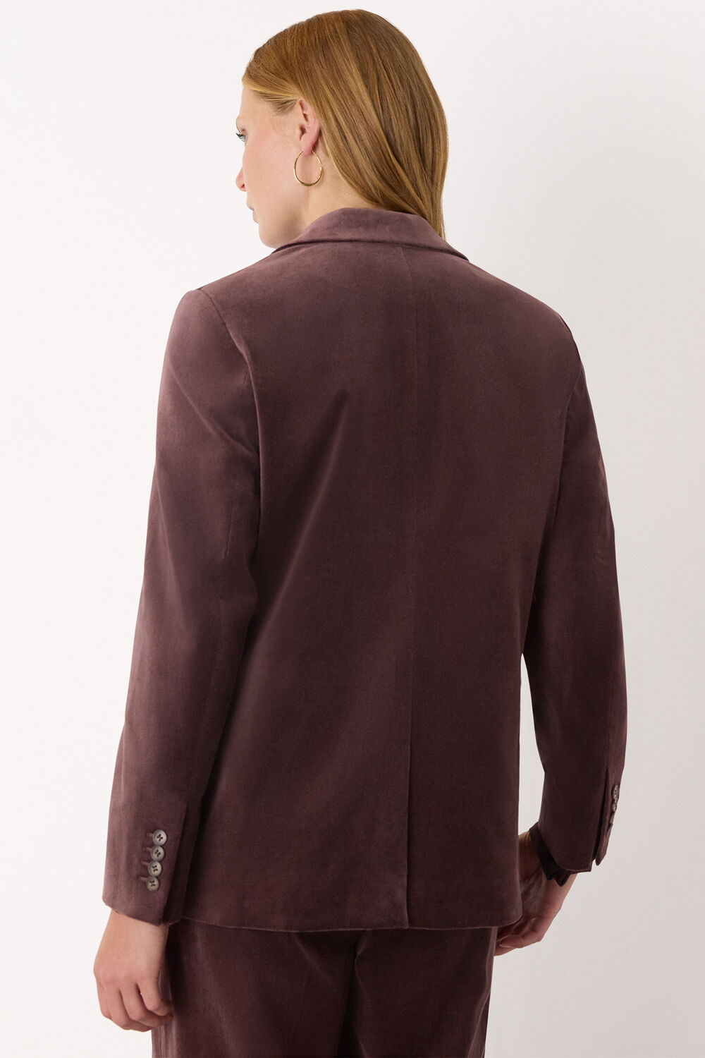 Cotton Velvet Tailored Blazer