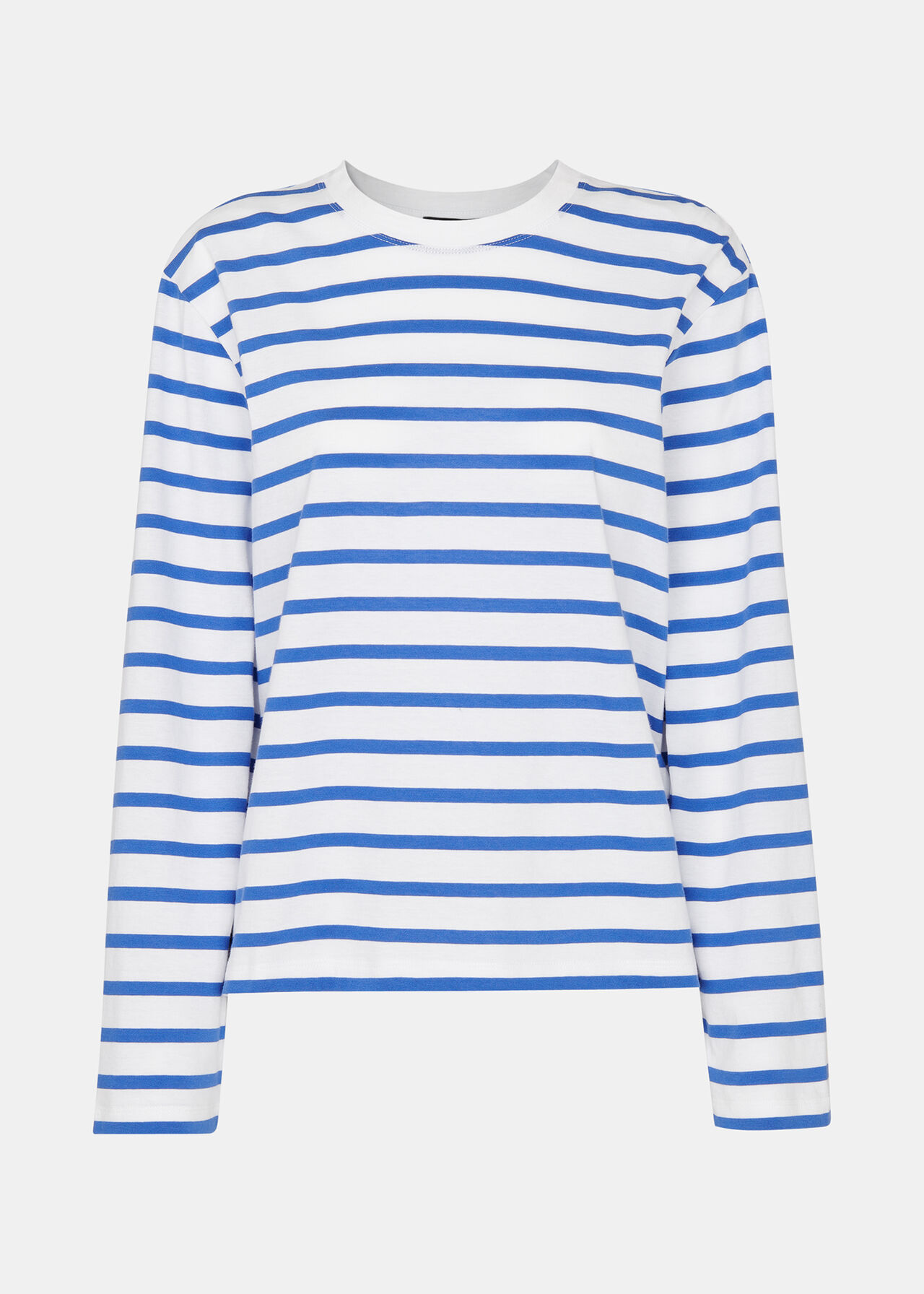 Blue/Multi Stripe Cotton Top | WHISTLES