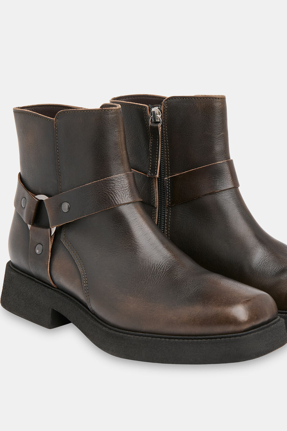 Matteo Burnished Biker Boot