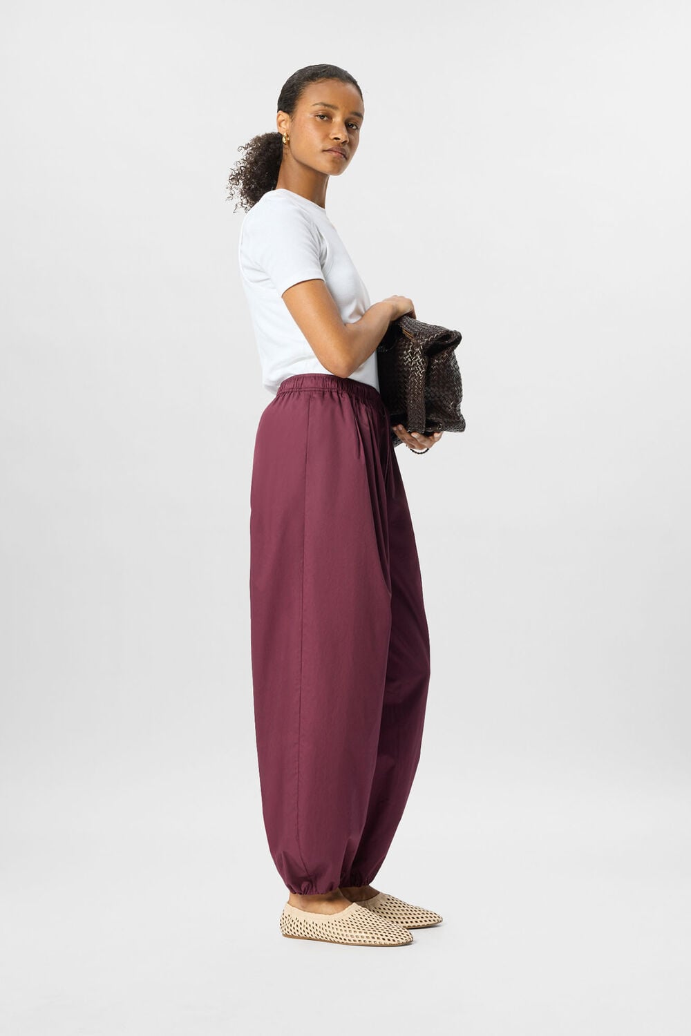 Fig Cotton Balloon Trouser