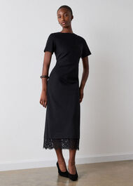 Ponte Detachable Lace Dress