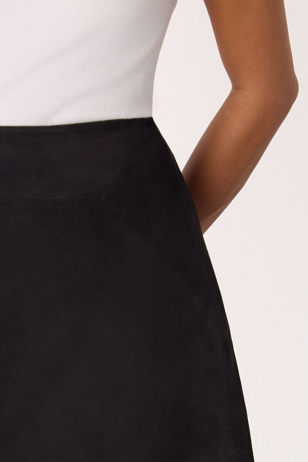 Petite Suede A Line Skirt