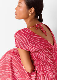 Petite Zebra Texture Midi Dress