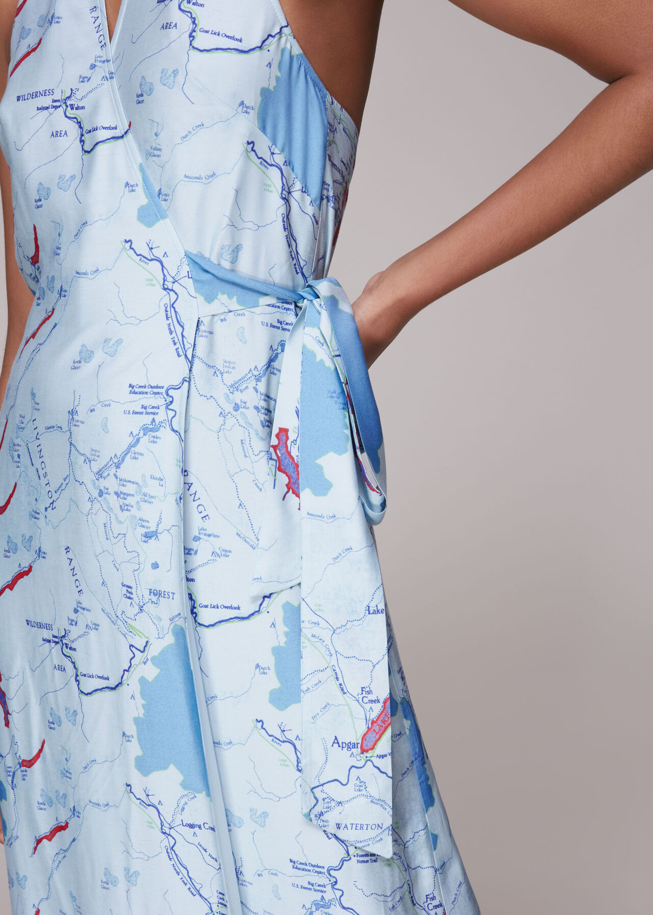 Melanie Map Silk Mix Dress