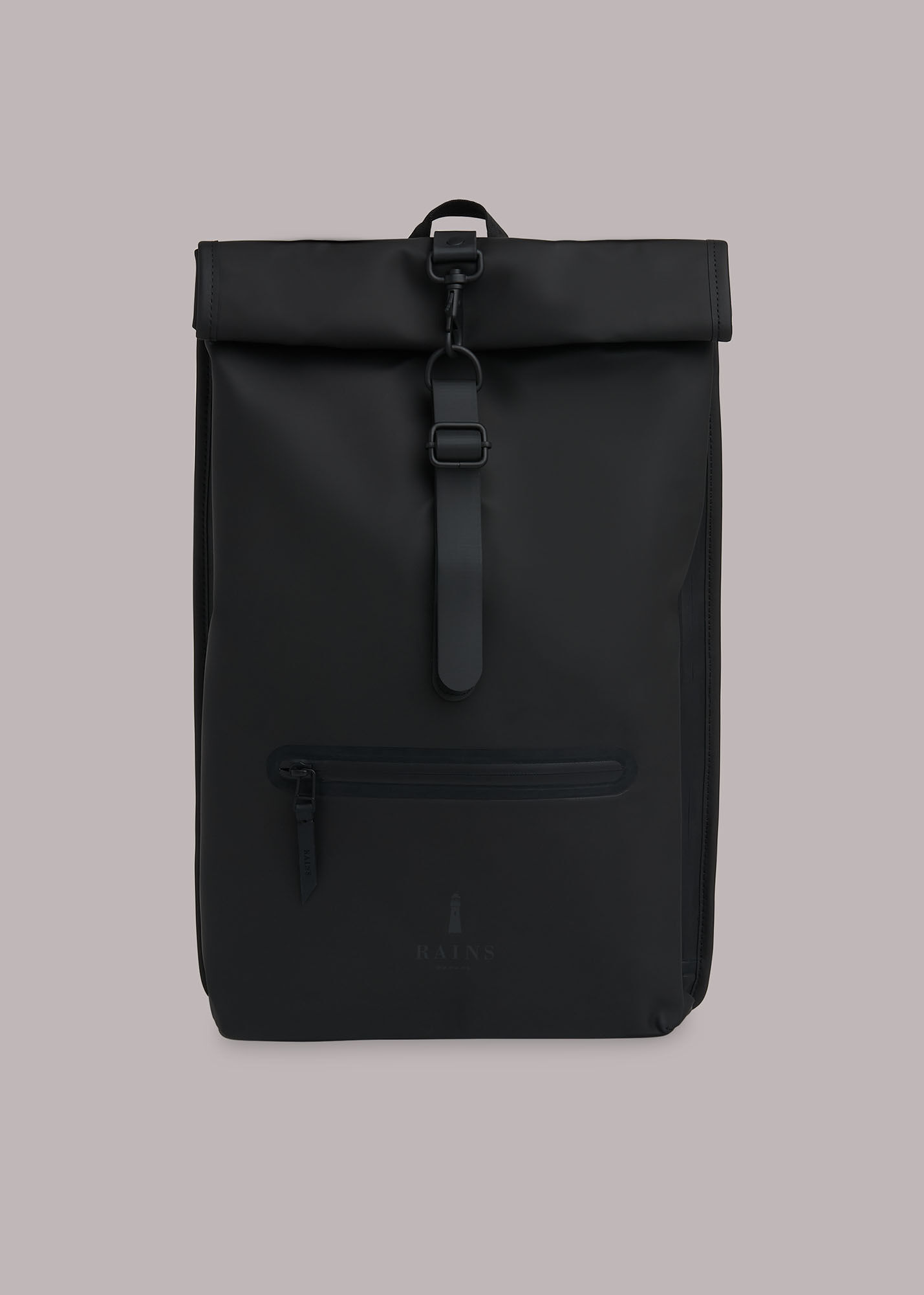 Rains roll sale top rucksack black