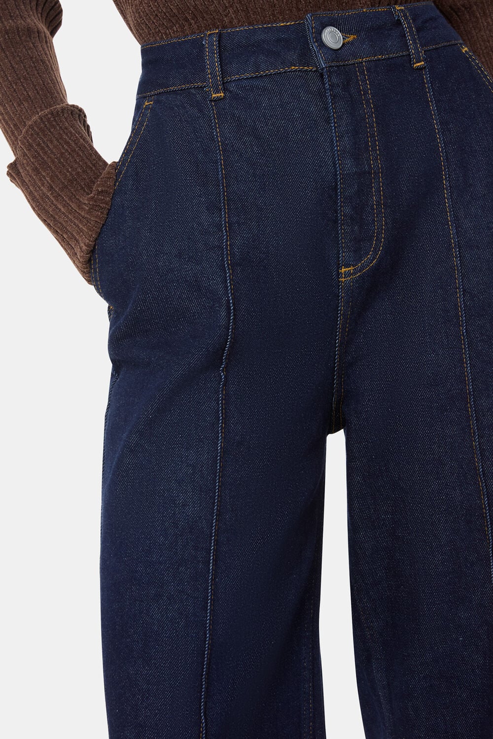 Dark Denim Seam Detail Jean