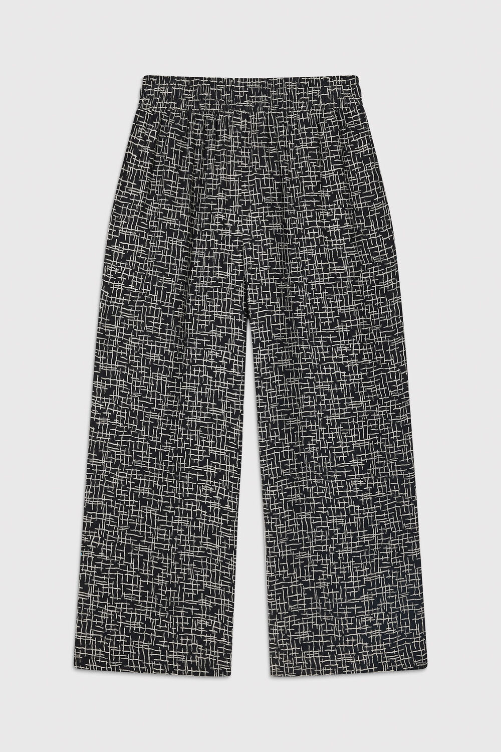 Petite Woven Grid Crop Trouser