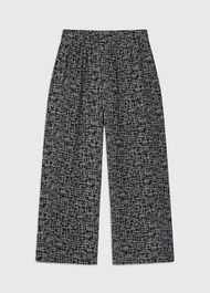 Petite Woven Grid Crop Trouser