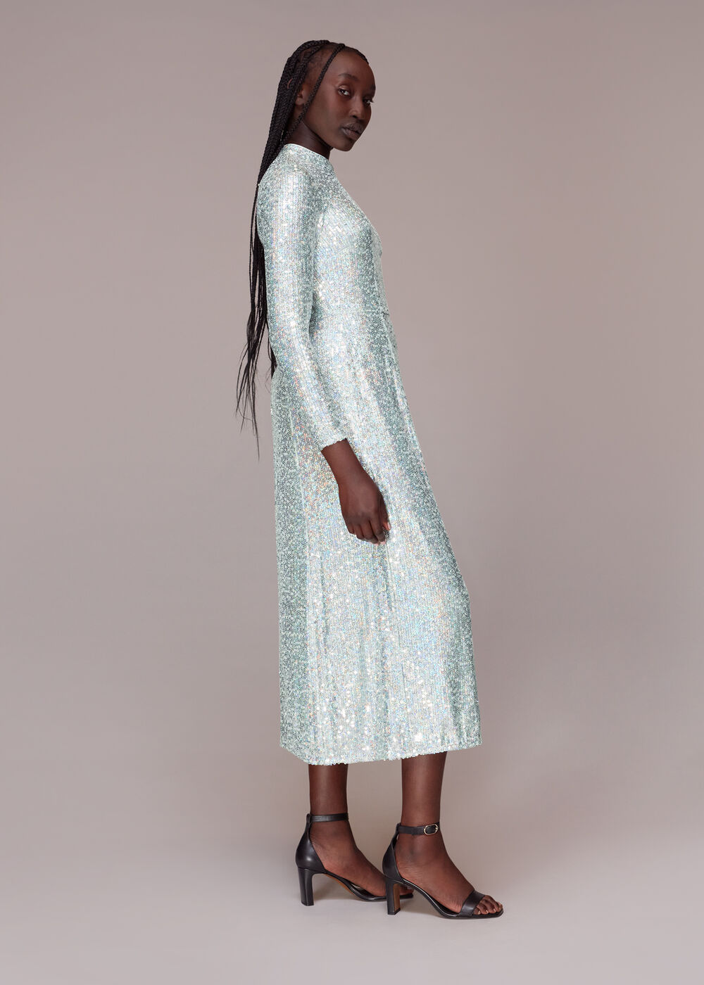 Minimal Sequin Midi Dress