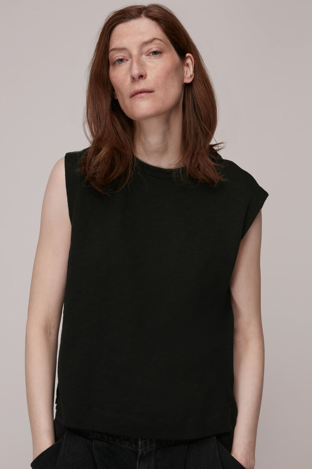 Black Easy Muscle Vest
