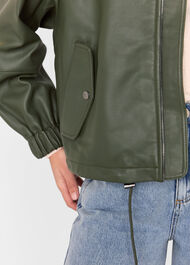 Frida Leather Bomber Jacket