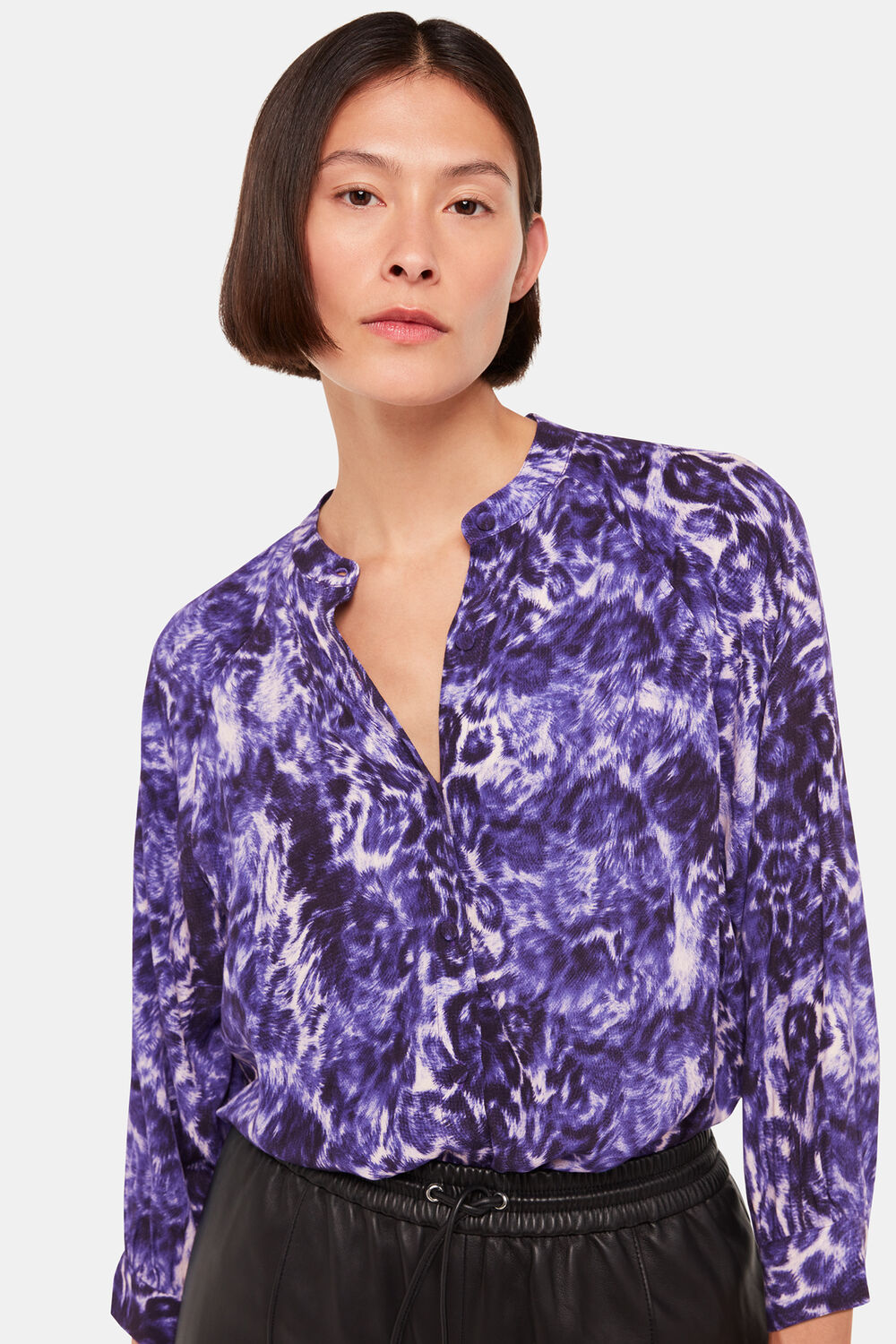 Glossy Leopard Raglan Shirt