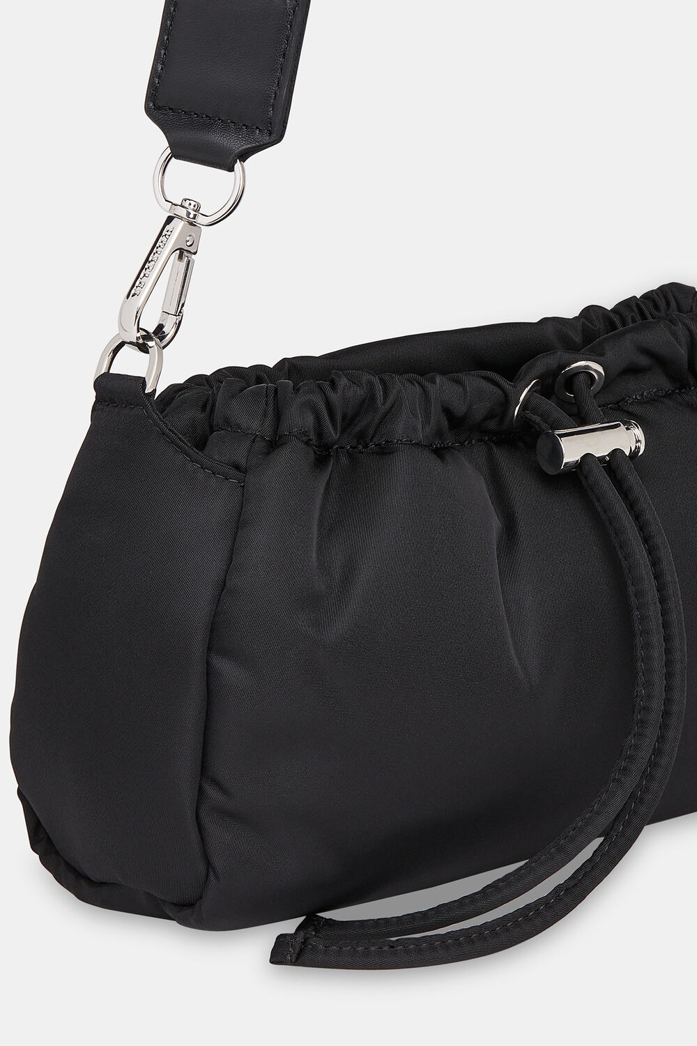 Black Benny Drawstring Crossbody Bag