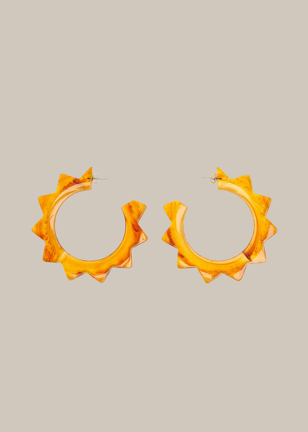 Starburst Resin Earring Orange